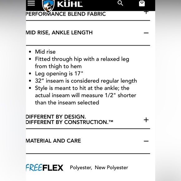 KULH w’s Rollup pants NEW with tags size 12 - Picture 11 of 14